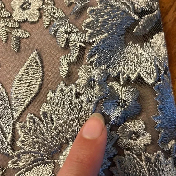 NWOT!! JS Collections Embroidered One Shoulder Maxi Evening Dress - Size 4 - Picture 11 of 16